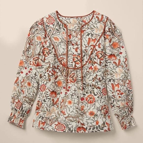Matilda Jane Heart to Heart Meadow Brook Floral Gauze Blouse Size L Large NEW - Picture 2 of 6